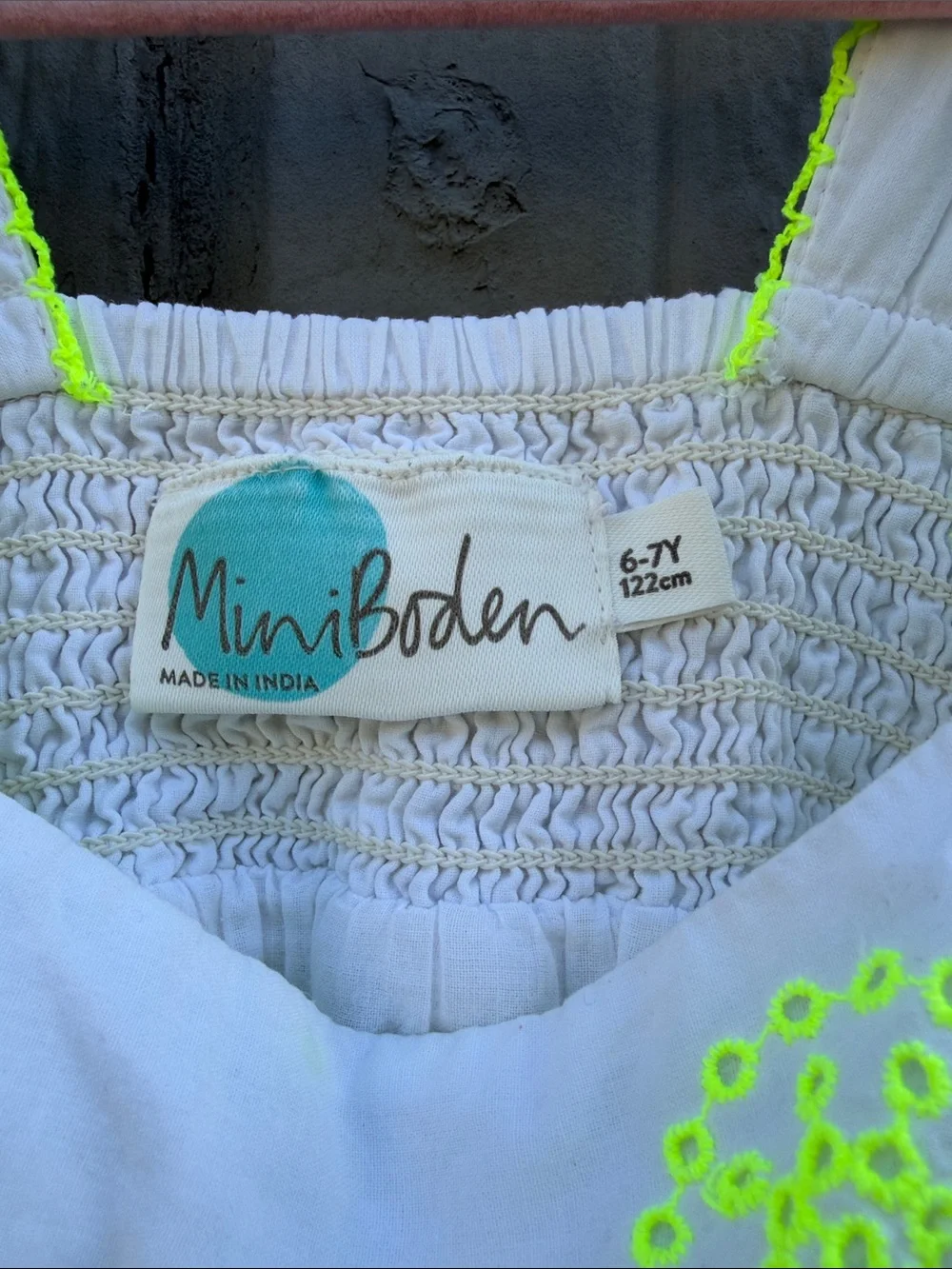 Mini Boden Girls' Tiered Broderie Sundress Size: 6-7Y